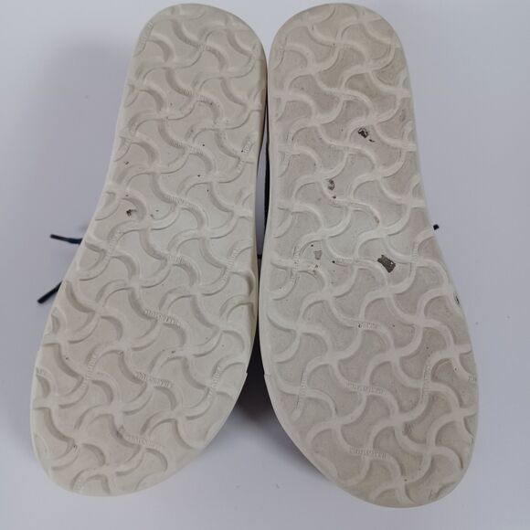 Birkenstock Womens Sneaker Size 6 W EU 37 Blue Suede Canvas Lace Up Bend Low Top - Picture 6 of 9